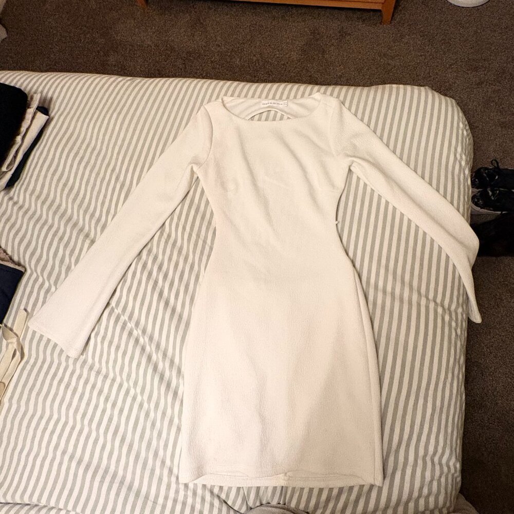Saints & Secrets white long sleeve mini dress